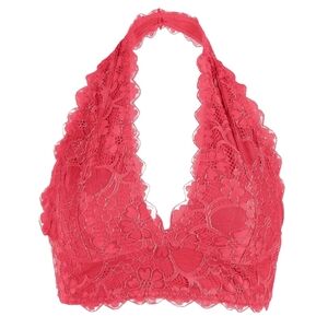 🌞 3/$15 - *NWT* Coral Lace Halter Bralette, Size L